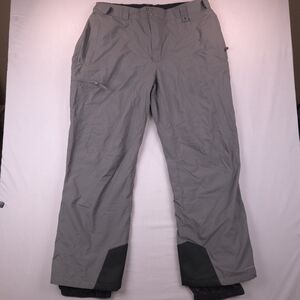 Columbia Mens XXL Snow Ski Pants Gray Adjustable Waist Waterproof Nylon